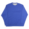 CHAMPION Mens Blue Crew Neck XL Cotton Sweatshirt Pullover Classic Logo