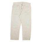LEVI'S 551 Mens Jeans Beige Regular Straight Denim W34 L25 Casual Button Fly