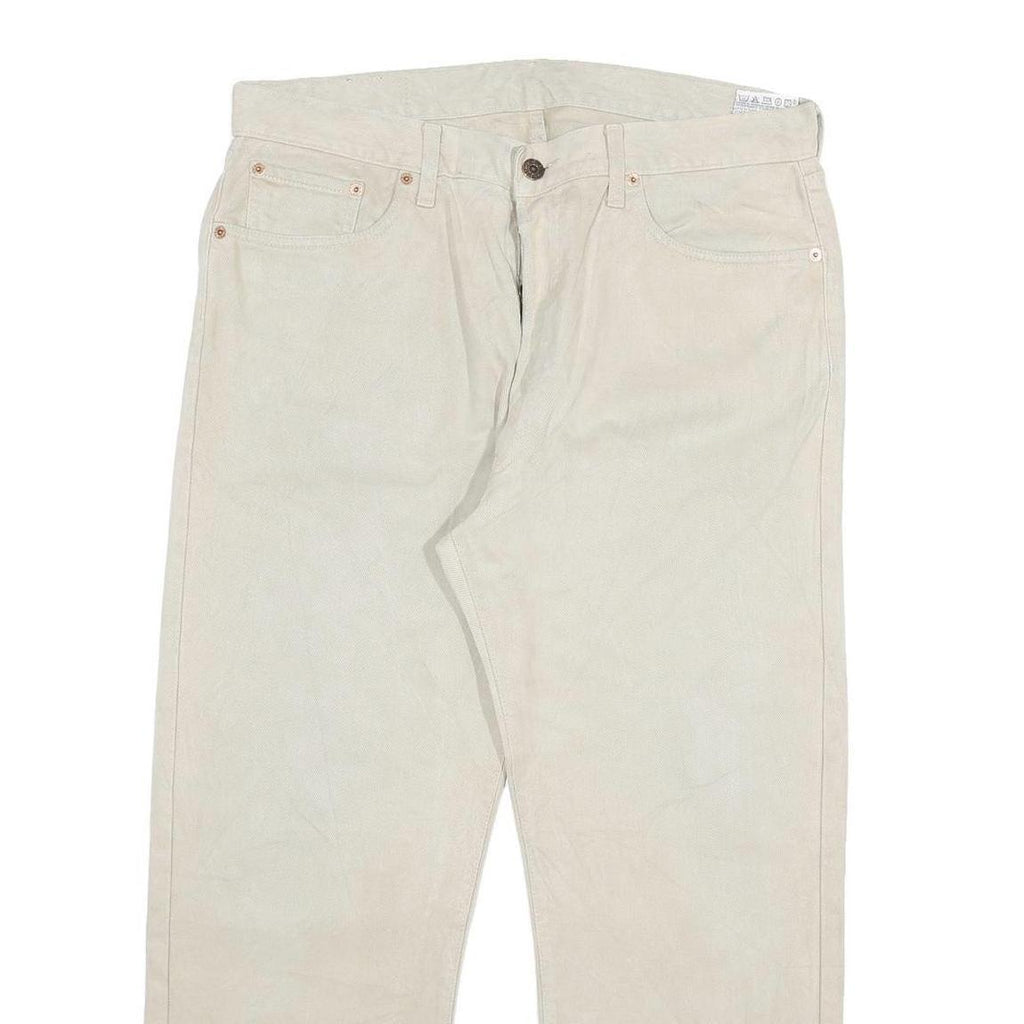 LEVI'S 551 Mens Jeans Beige Regular Straight Denim W34 L25 Casual Button Fly