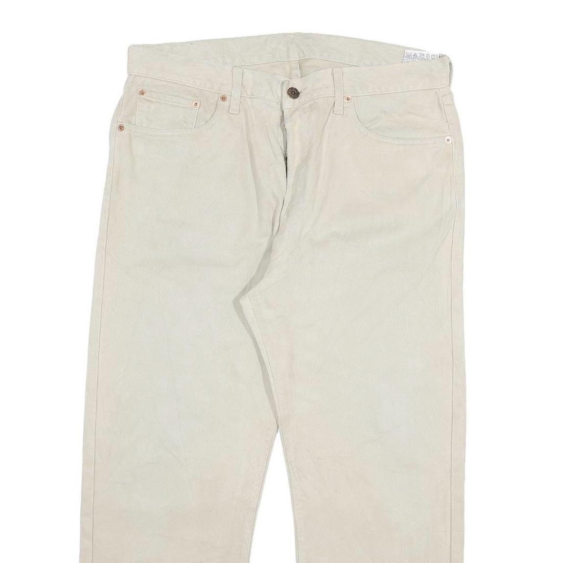 LEVI'S 551 Mens Jeans Beige Regular Straight Denim W34 L25 Casual Button Fly