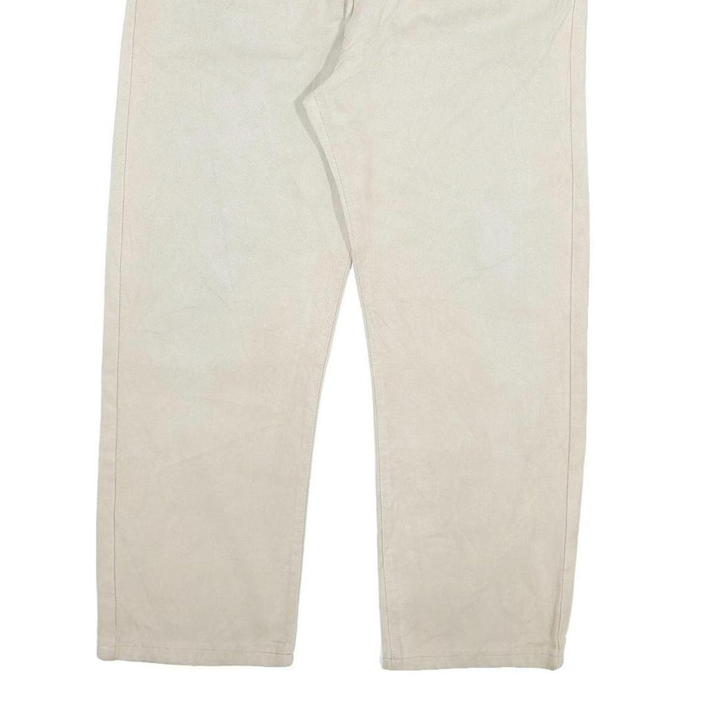 LEVI'S 551 Mens Jeans Beige Regular Straight Denim W34 L25 Casual Button Fly