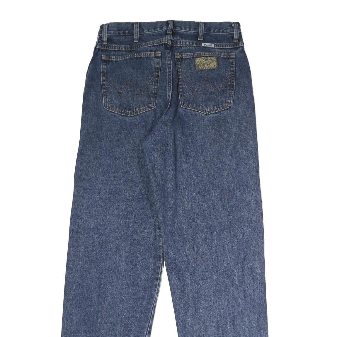 WRANGLER Mens Relaxed Blue Denim Classic Jeans W32 L34 Casual Zip Cotton