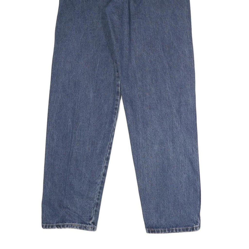 WRANGLER Mens Relaxed Blue Denim Classic Jeans W32 L34 Casual Zip Cotton