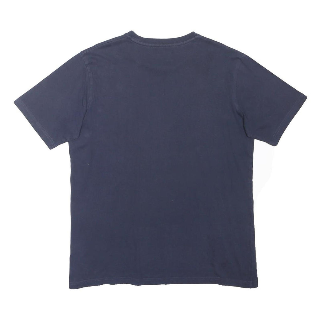 BERGHAUS Mens Navy Blue Graphic T-Shirt XL Short Sleeve Crew Neck Cotton Blend