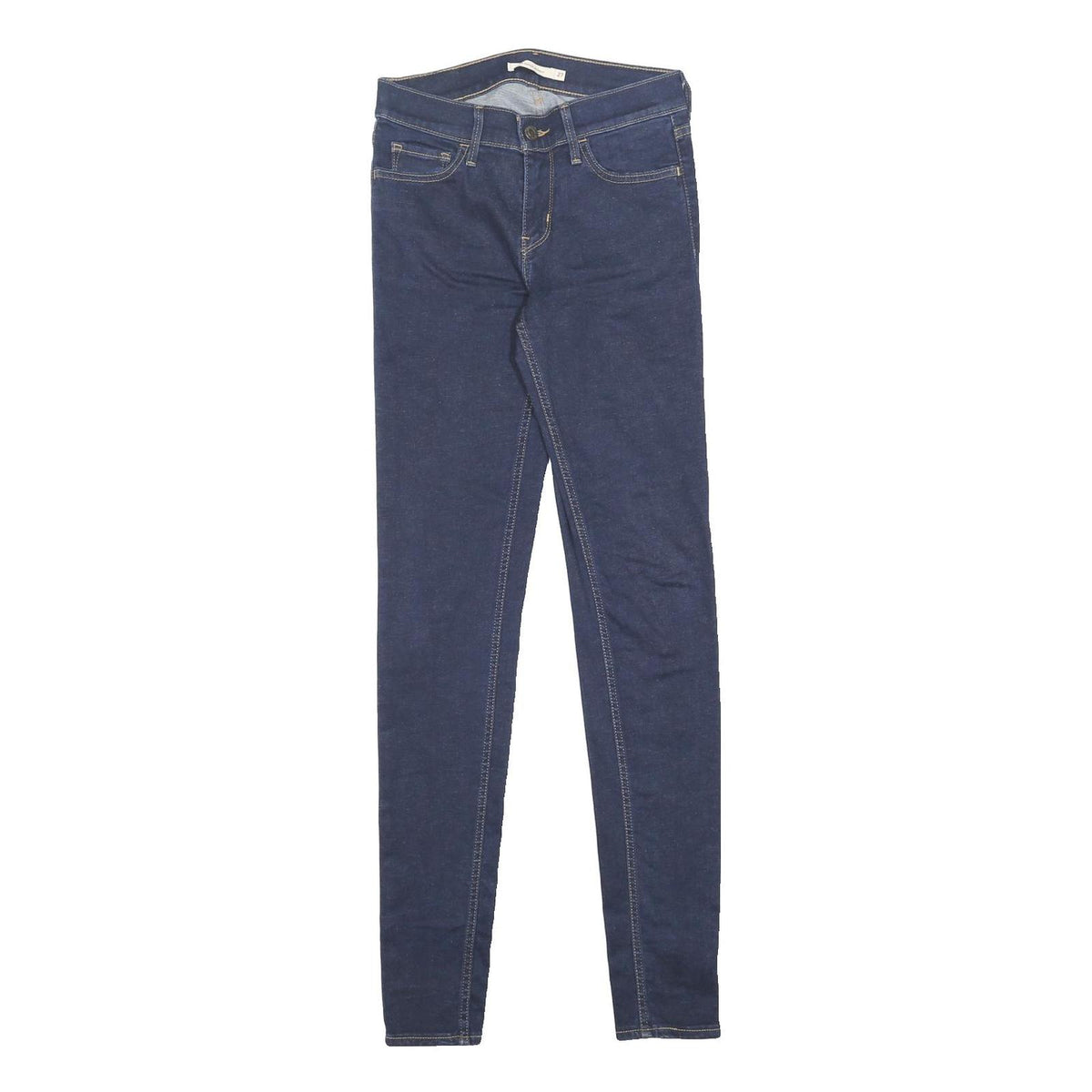 LEVI'S 710 Womens Jeans Blue Slim Skinny Denim Medium W27 L32 Stretch Zip