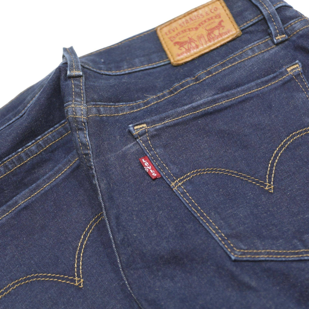 LEVI'S 710 Womens Jeans Blue Slim Skinny Denim Medium W27 L32 Stretch Zip
