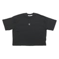 CALVIN KLEIN JEANS Womens Black Graphic T-Shirt S Short Sleeve Crew Neck Logo