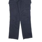 CHARLES VOGELE Womens Cotton Blend Navy Regular Fit Straight Leg Trousers W34