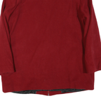 CALVIN KLEIN Womens Red Cotton Blend Zip Jacket XL Plain Stylish Casual