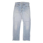 LEVI'S 501 Mens Jeans Blue Regular Straight Denim Light W27 L29 Button Closure