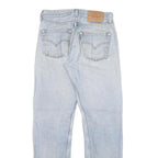 LEVI'S 501 Mens Jeans Blue Regular Straight Denim Light W27 L29 Button Closure