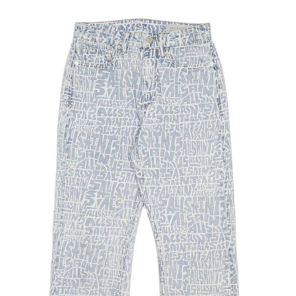 ALL SAINTS Womens Jeans Blue Regular Straight Denim Stone Wash W27 L26 Artistic