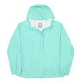 JACK WOLFSKIN Womens Turquoise Jacket XL Polyamide Zip Hooded Waterproof Outdoor