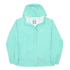 JACK WOLFSKIN Womens Turquoise Jacket XL Polyamide Zip Hooded Waterproof Outdoor
