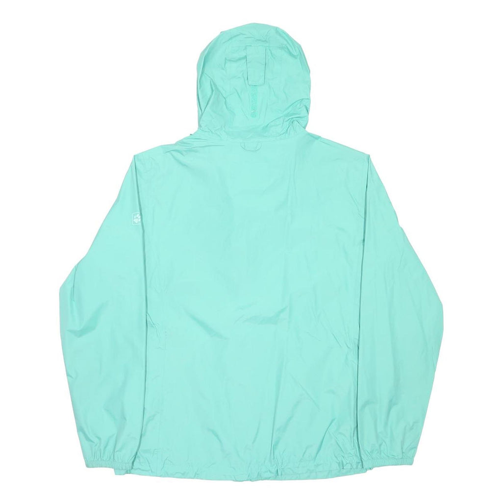 JACK WOLFSKIN Womens Turquoise Jacket XL Polyamide Zip Hooded Waterproof Outdoor