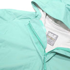 JACK WOLFSKIN Womens Turquoise Jacket XL Polyamide Zip Hooded Waterproof Outdoor