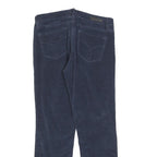 CALVIN KLEIN JEANS Womens Cotton Blend Navy Blue Regular Straight Trousers W30