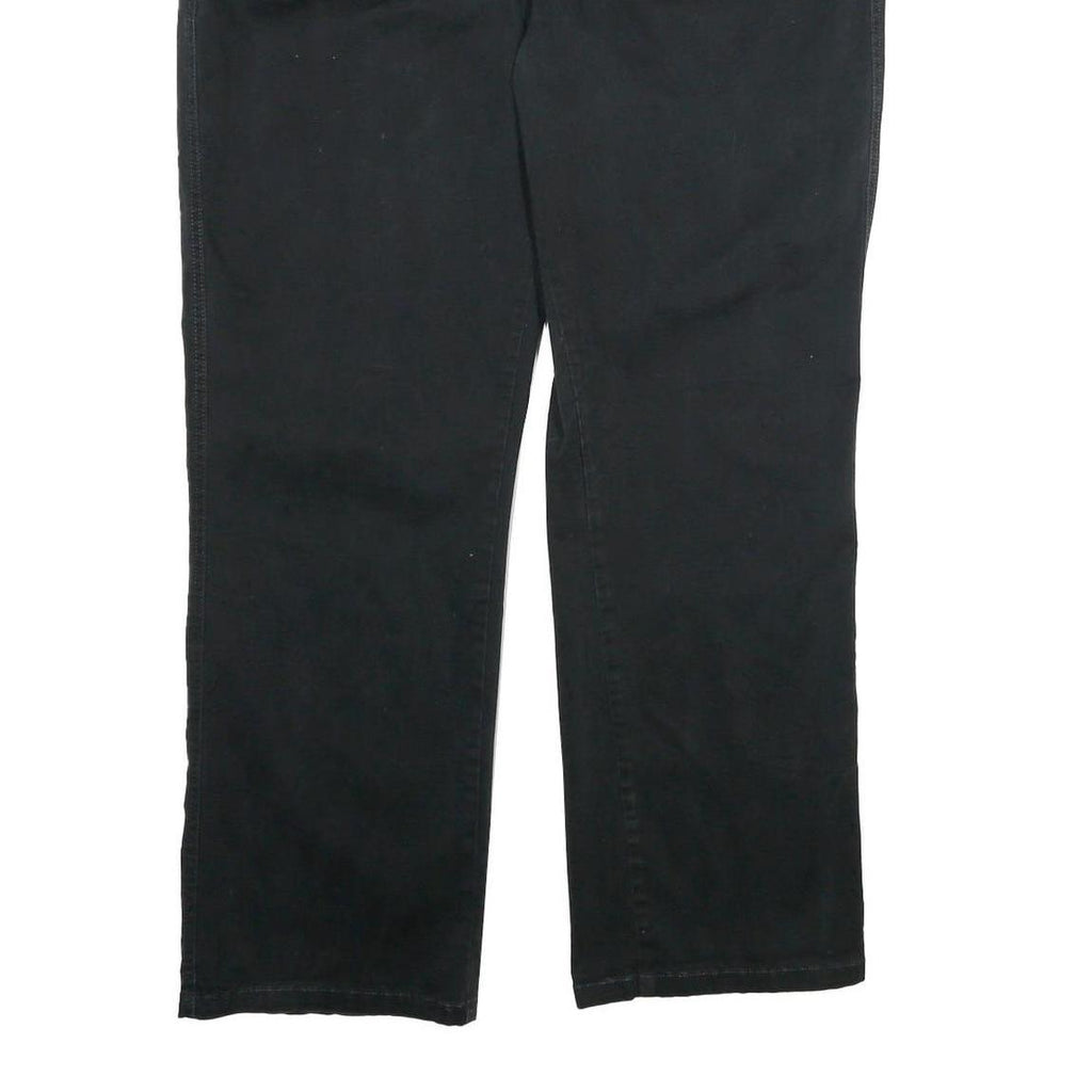 LEE Womens Black Classic Fit Straight Cotton Blend Trousers W36 L30