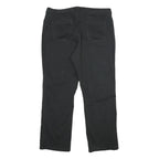 LEE Womens Black Classic Fit Straight Cotton Blend Trousers W36 L30