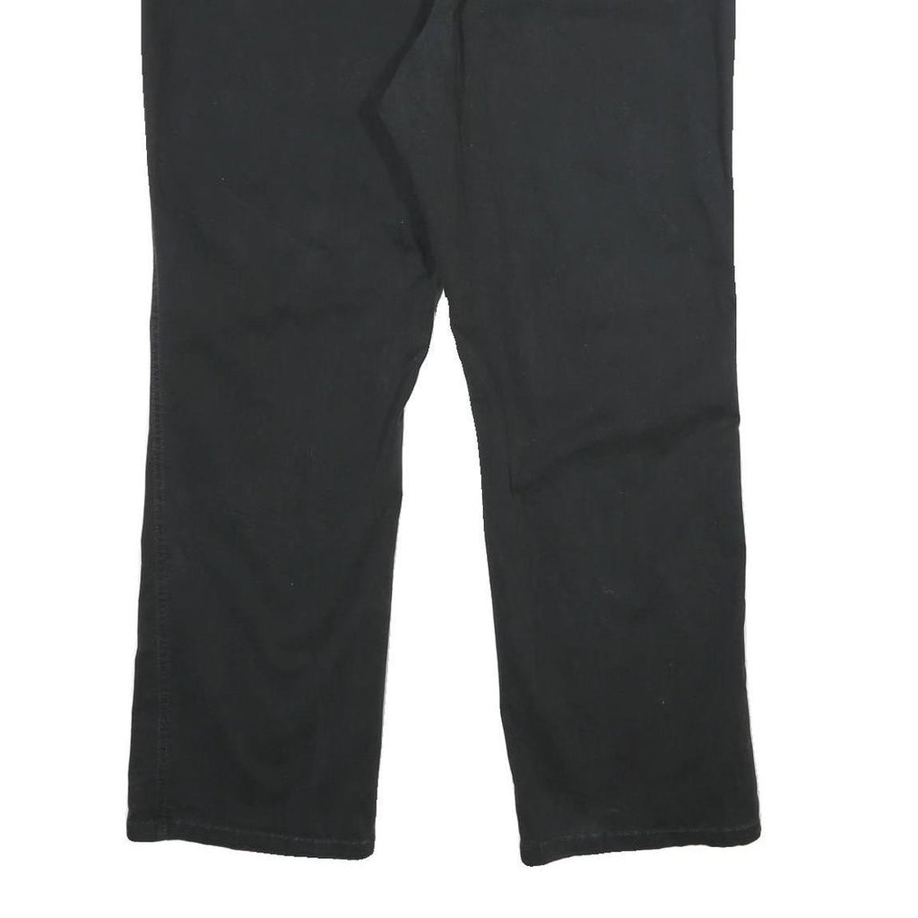 LEE Womens Black Classic Fit Straight Cotton Blend Trousers W36 L30