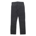 LEVI'S Mens Slim Black Cotton Blend Trousers W30 L29 Zip Closure Straight Leg