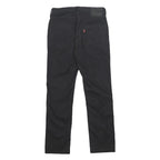 LEVI'S Mens Slim Black Cotton Blend Trousers W30 L29 Zip Closure Straight Leg