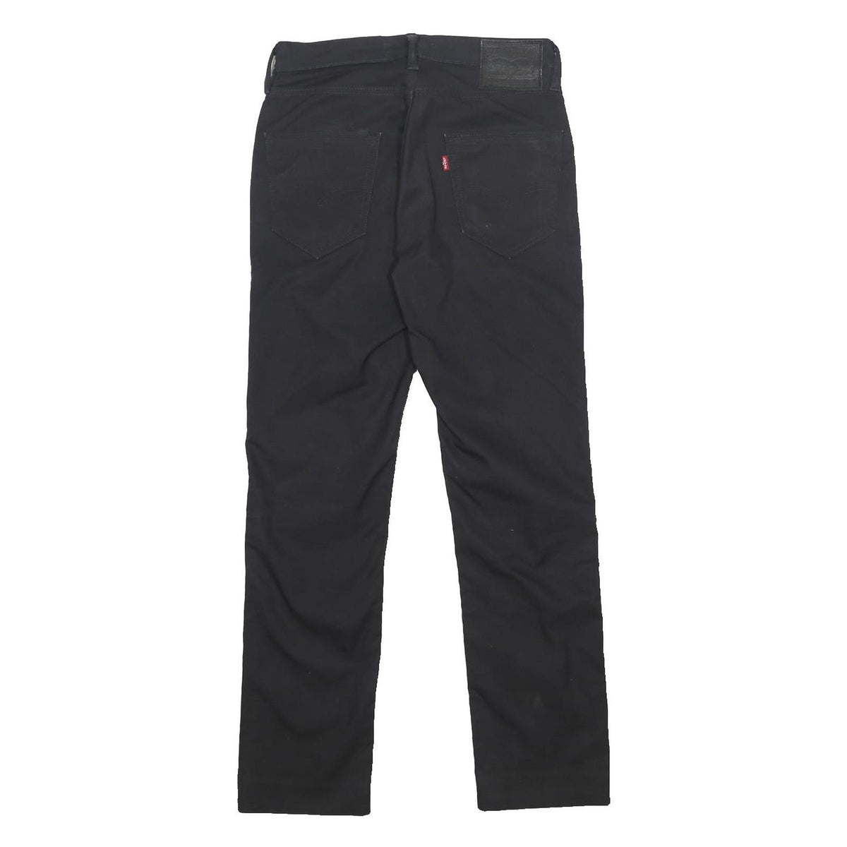 LEVI'S Mens Slim Black Cotton Blend Trousers W30 L29 Zip Closure Straight Leg