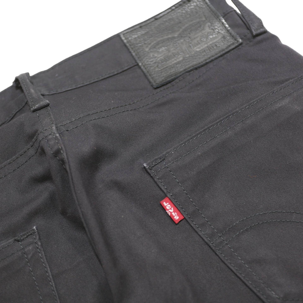 LEVI'S Mens Slim Black Cotton Blend Trousers W30 L29 Zip Closure Straight Leg