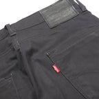LEVI'S Mens Slim Black Cotton Blend Trousers W30 L29 Zip Closure Straight Leg