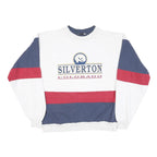 SUN Mens Grey Blue & Red Silverton Colorado Crew Neck L Sweatshirt Cotton Blend