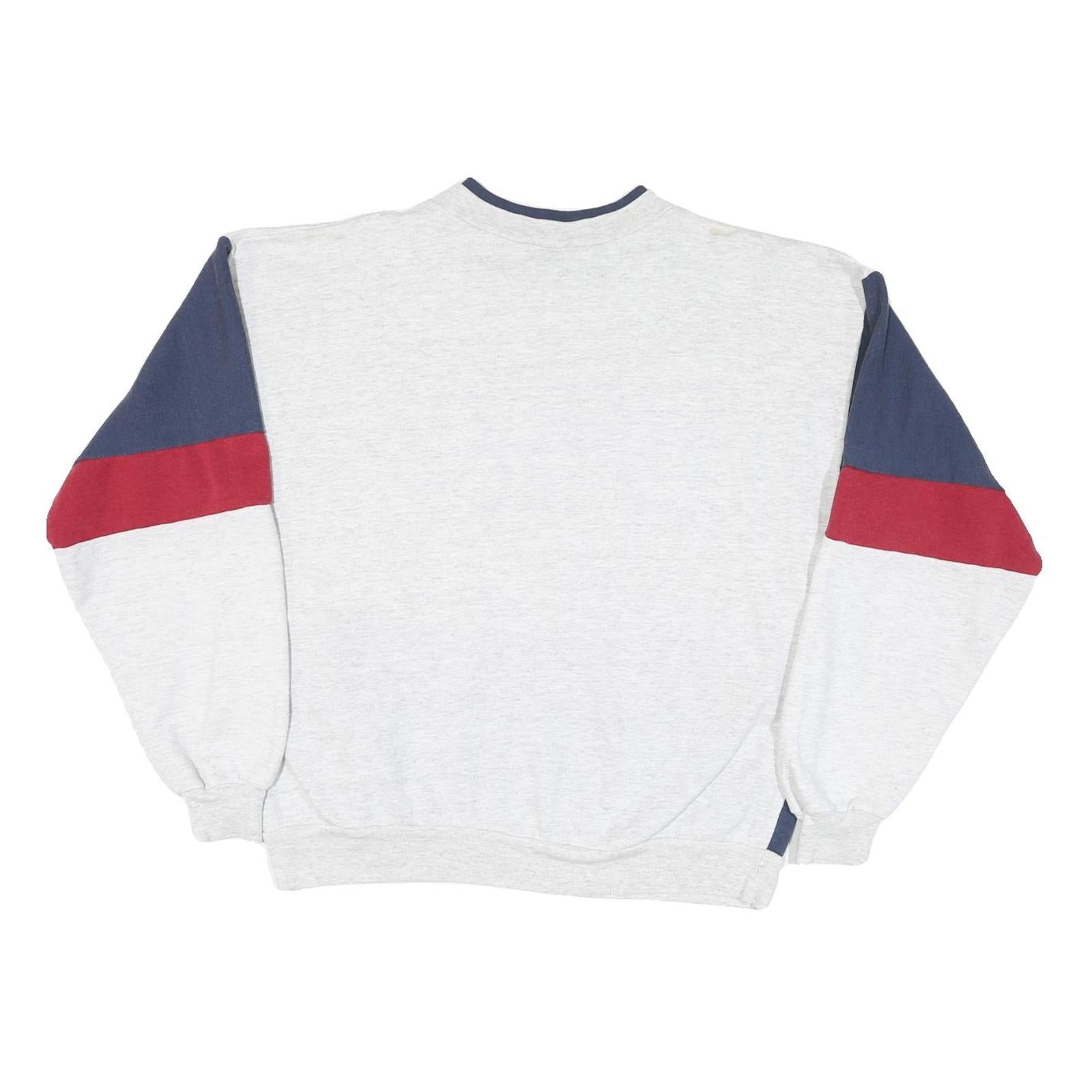 SUN Mens Grey Blue & Red Silverton Colorado Crew Neck L Sweatshirt Cotton Blend