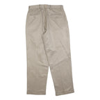 DOCKERS Mens Regular Fit Beige Cotton Blend Straight Trousers W33 L30