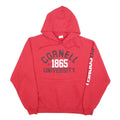 CHAMPION Mens Red Cornell University Pullover Hoodie L Cotton Blend Drawstring