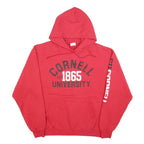 CHAMPION Mens Red Cornell University Pullover Hoodie L Cotton Blend Drawstring