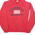 CHAMPION Mens Red Cornell University Pullover Hoodie L Cotton Blend Drawstring
