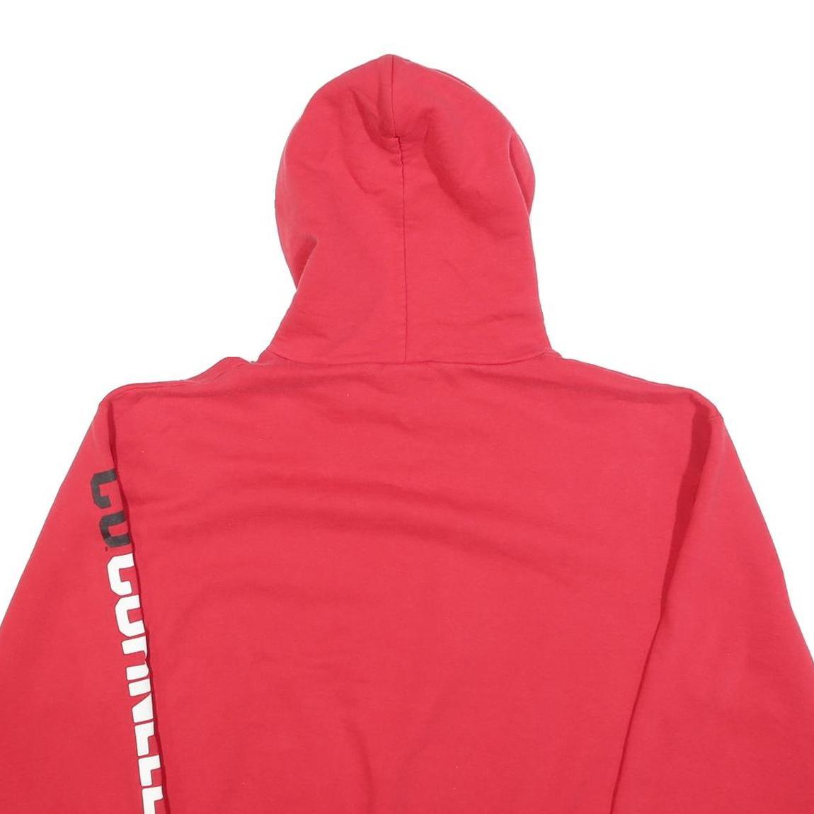 CHAMPION Mens Red Cornell University Pullover Hoodie L Cotton Blend Drawstring