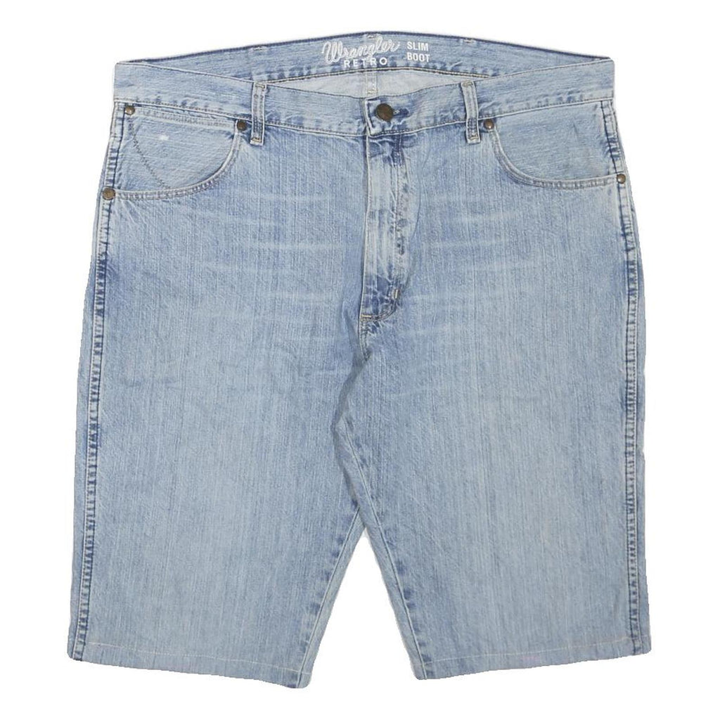 WRANGLER Womens Shorts Light Blue Denim Slim Boot XL W40 Casual Cotton Blend