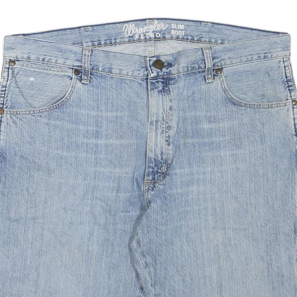 WRANGLER Womens Shorts Light Blue Denim Slim Boot XL W40 Casual Cotton Blend