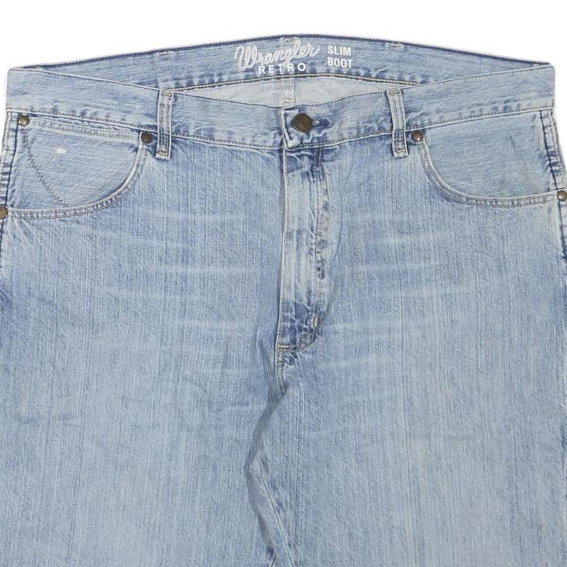 WRANGLER Womens Shorts Light Blue Denim Slim Boot XL W40 Casual Cotton Blend