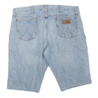 WRANGLER Womens Shorts Light Blue Denim Slim Boot XL W40 Casual Cotton Blend