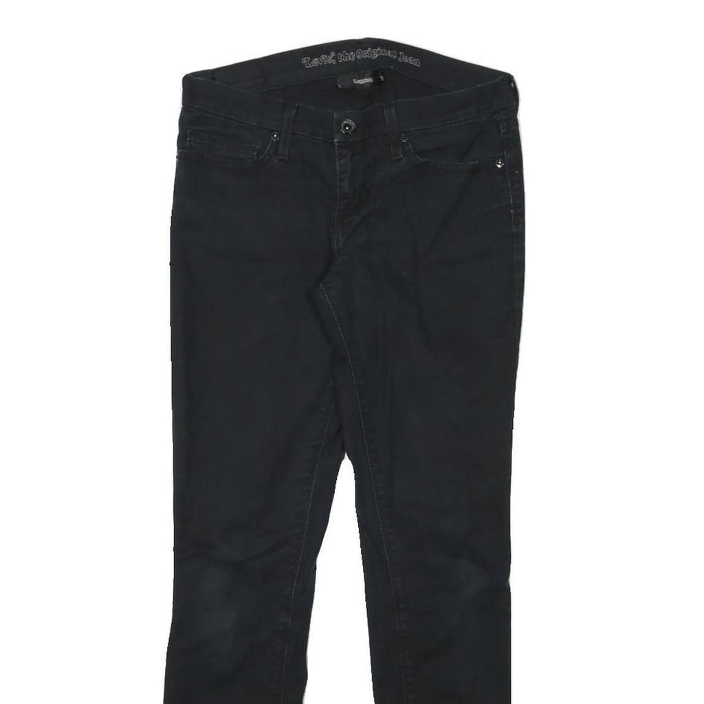 LEVI'S Womens Jeans Black Slim Skinny Denim Medium W28 L28 Stylish Zip Fastening