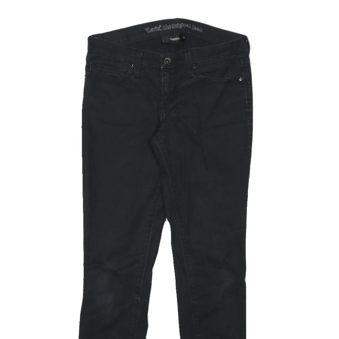 LEVI'S Womens Jeans Black Slim Skinny Denim Medium W28 L28 Stylish Zip Fastening
