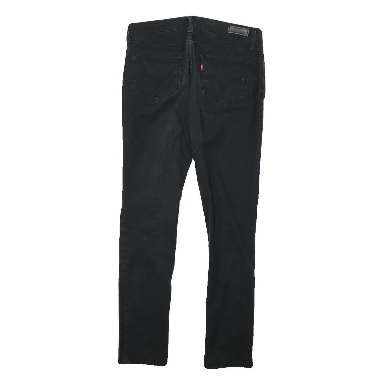 LEVI'S Womens Jeans Black Slim Skinny Denim Medium W28 L28 Stylish Zip Fastening