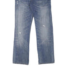 LEVI'S 506 Mens Jeans Blue Regular Straight Denim Medium W28 L28 Classic Fit Zip