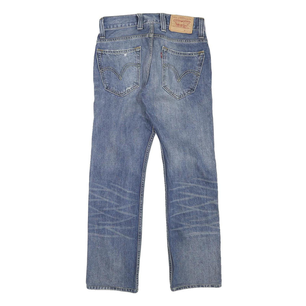 LEVI'S 506 Mens Jeans Blue Regular Straight Denim Medium W28 L28 Classic Fit Zip