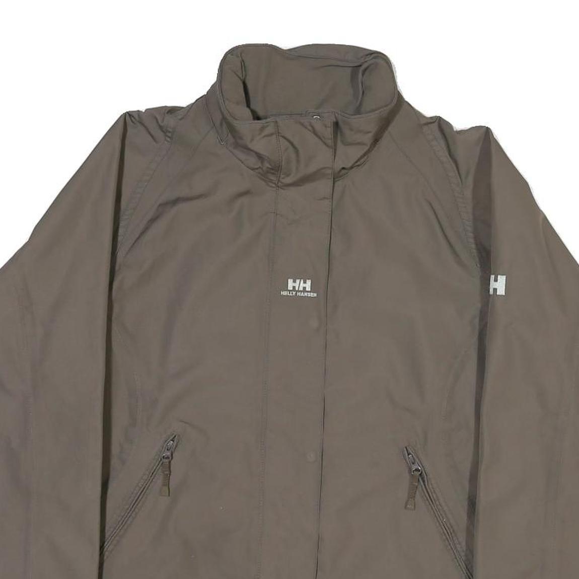 HELLY HANSEN Womens Brown Zip Jacket M Polyester Blend Lightweight Outdoor Shell