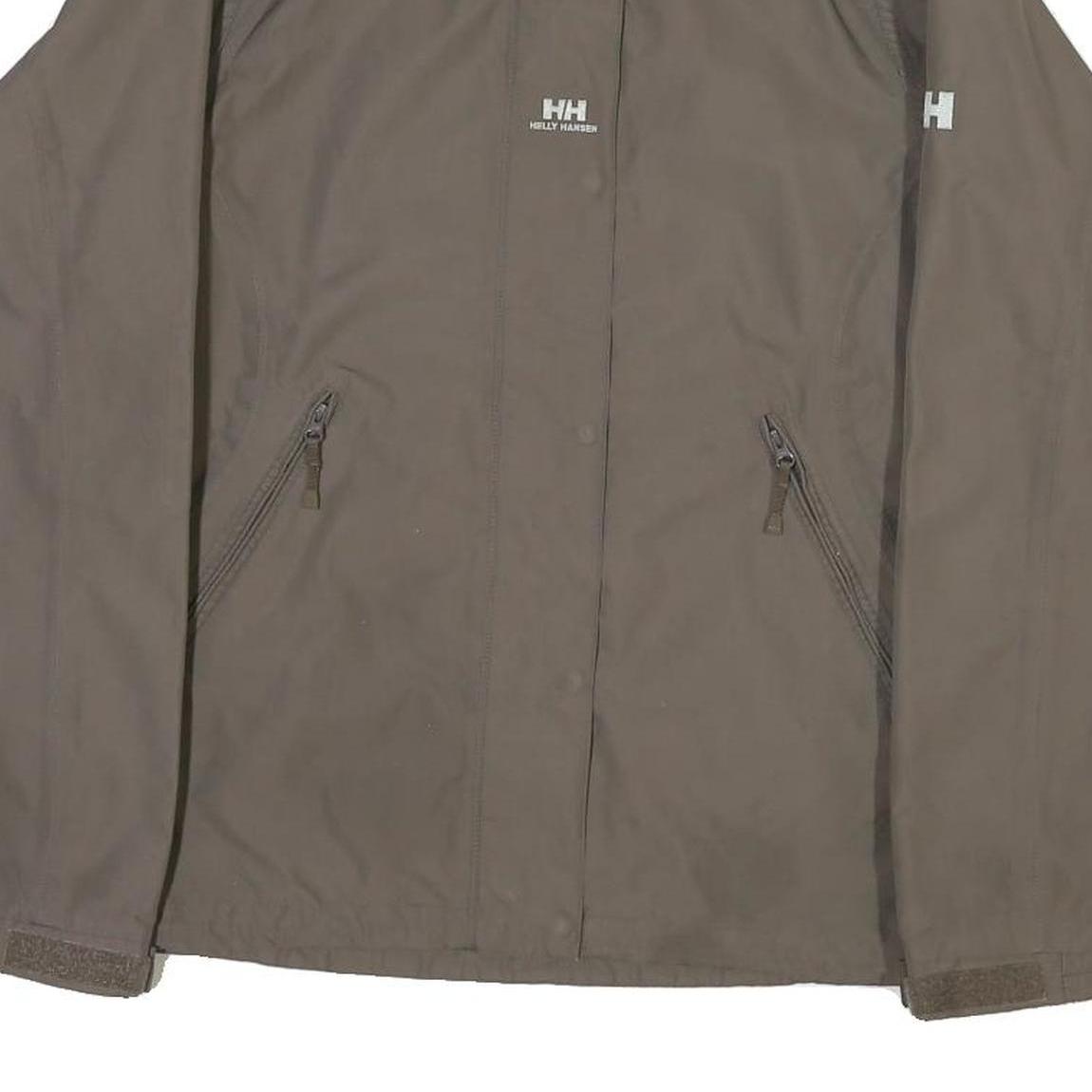 HELLY HANSEN Womens Brown Zip Jacket M Polyester Blend Lightweight Outdoor Shell