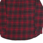 JACHS Mens Red & Black Check Shirt Long Sleeve Cotton Blend L Casual Button