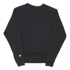 CHAMPION Mens Black Crew Neck S Sweatshirt Cotton Blend Classic Logo