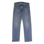 LEVI'S 505 Mens Regular Blue Denim Medium W33 L32 Zip Jeans Classic Straight Fit